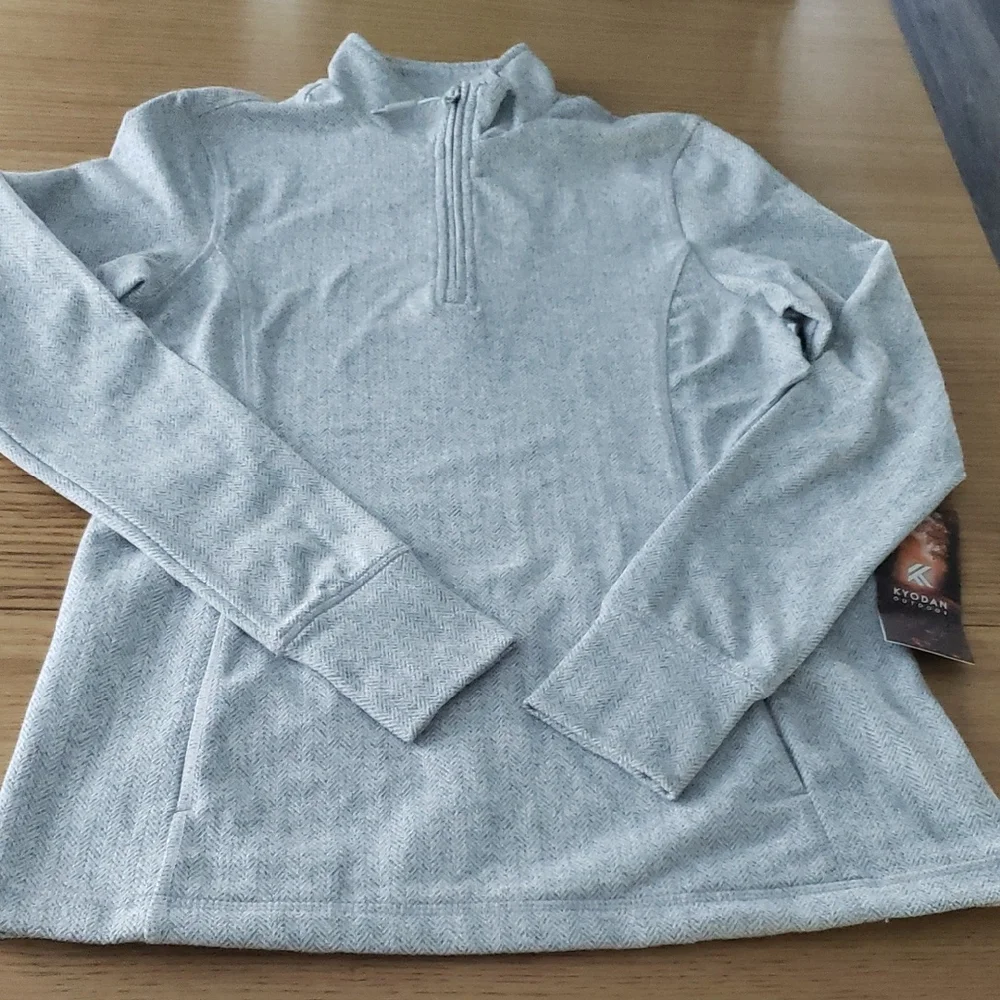 Kyodan Outdoor Women's Gray Quarter-Zip Pullover Sweatshirt Medium. NWT - Picture 1 of 12